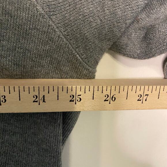 Lands End Mens Gray Pullover Sweater 1/4 Zip Minimalist Preppy Office Size Large - Picture 10 of 16